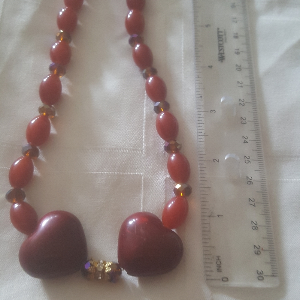 Handmade hearts necklace - Picture 7 of 10